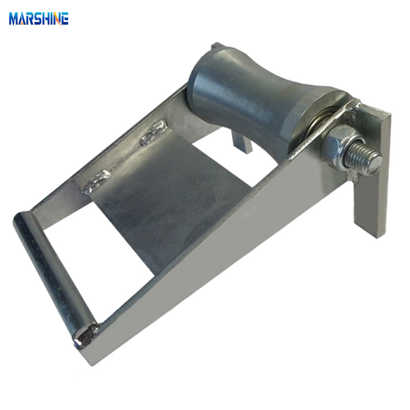 Rouleau de guidage de corde à angle biseauté MAR-RR-5, plaqué zinc